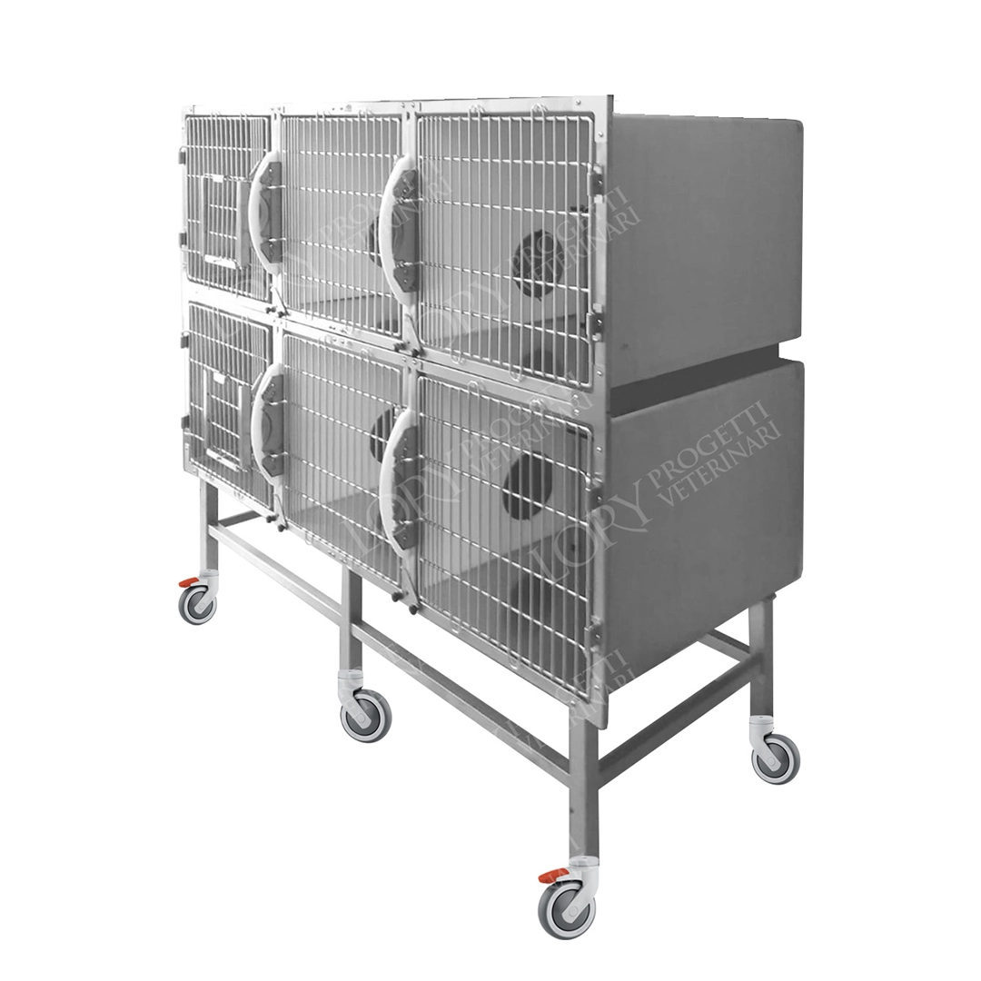 Standard inpatient cat cage 6 places