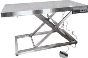 Tavolo Elettrico da Visita Veterinario in Acciaio Inox AISI 304 mod. Medical inox con bilancia