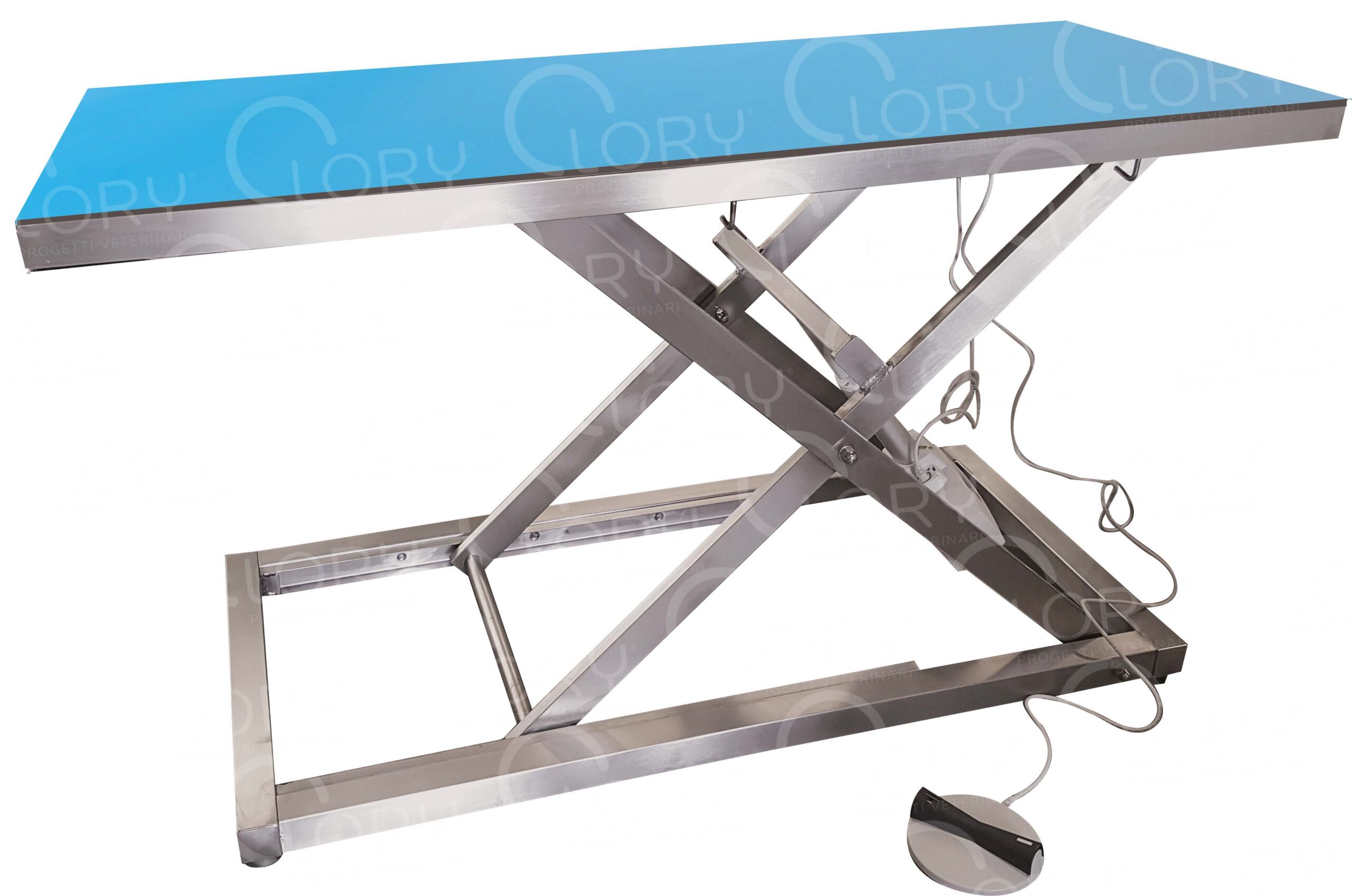 AISI 304 stainless steel electric veterinary examination table with radiolucent top mod. Medical Radio