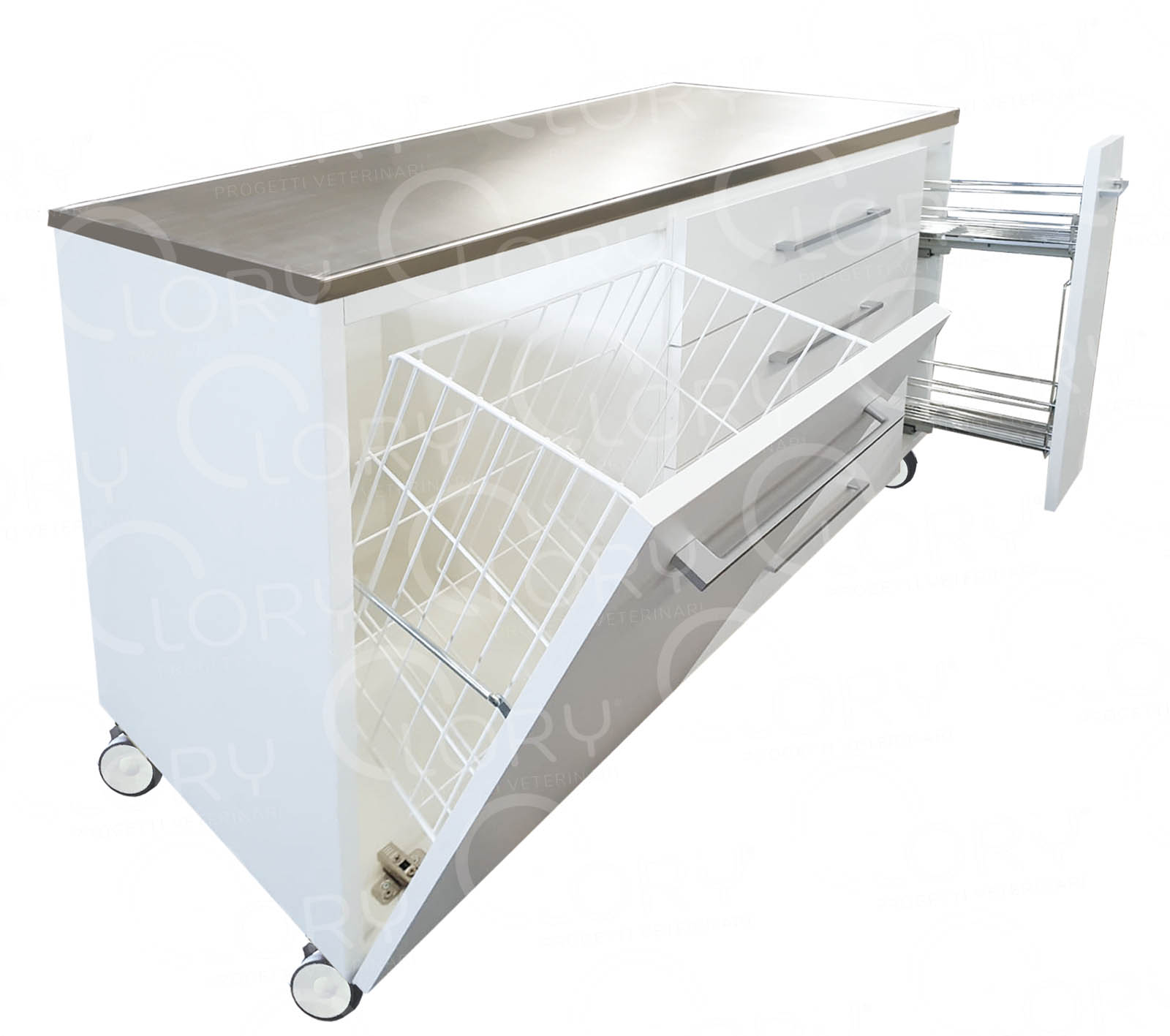 Visiting table mod. Vienna on wheels - Image 2