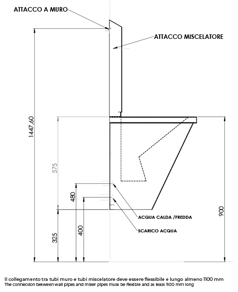 Lavello chirurgico a due canali con miscelatore elettronico - immagine 2