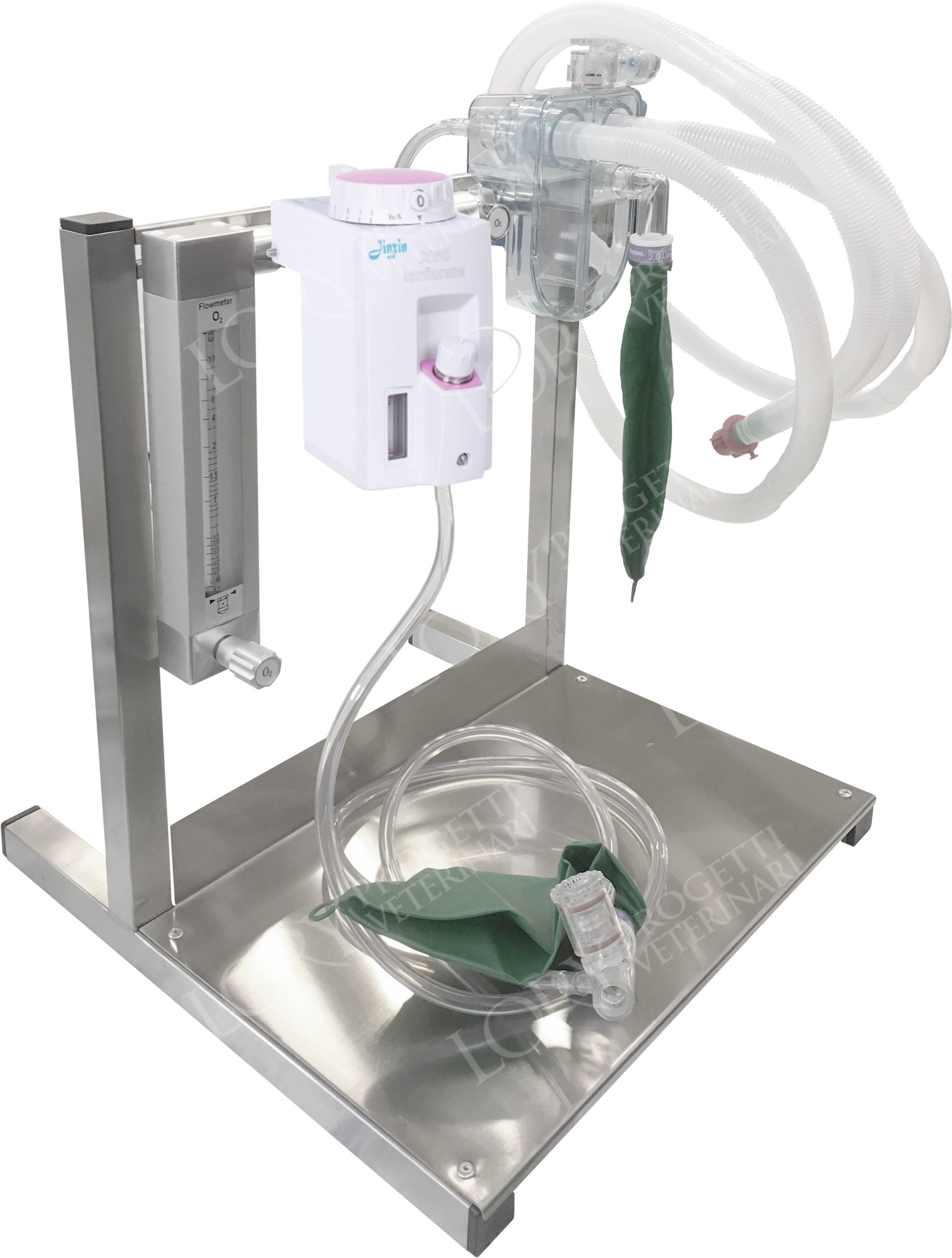 Set-up for anesthesia system with isoflurane