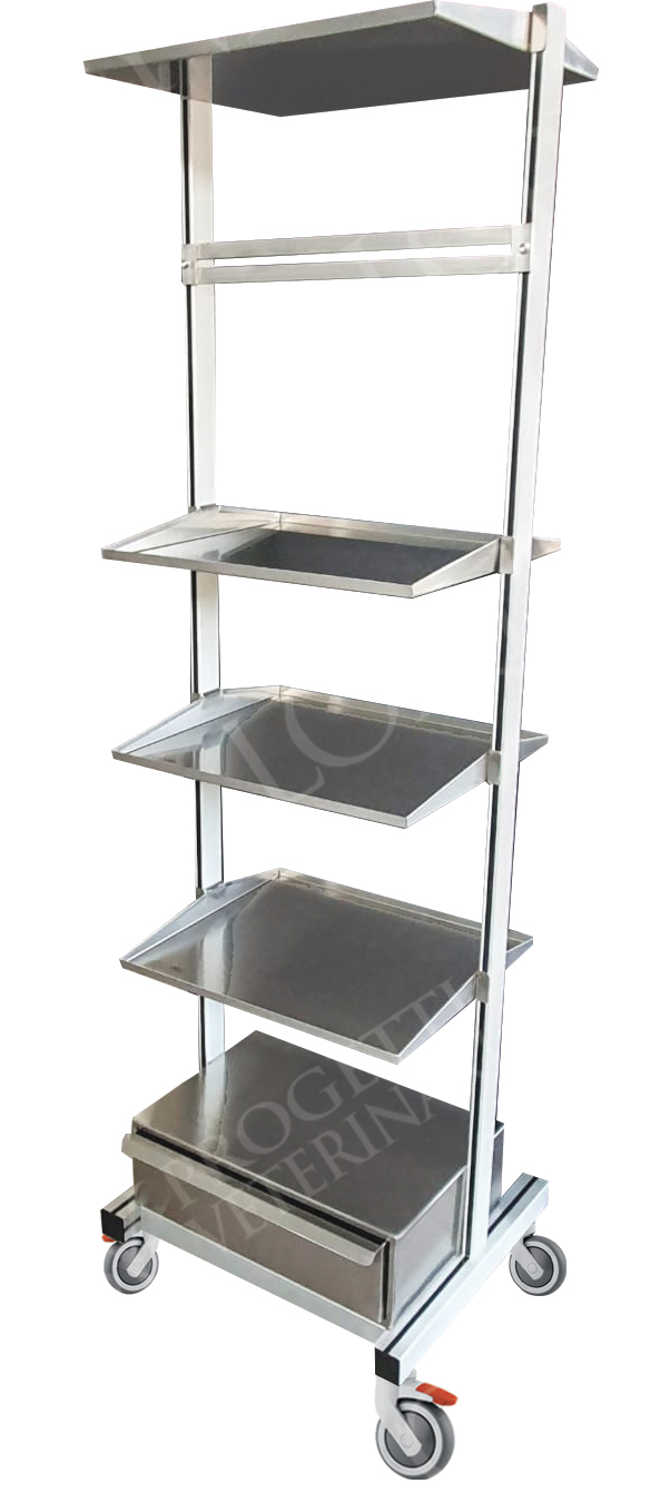 2-drawer anesthesia cart without set-up