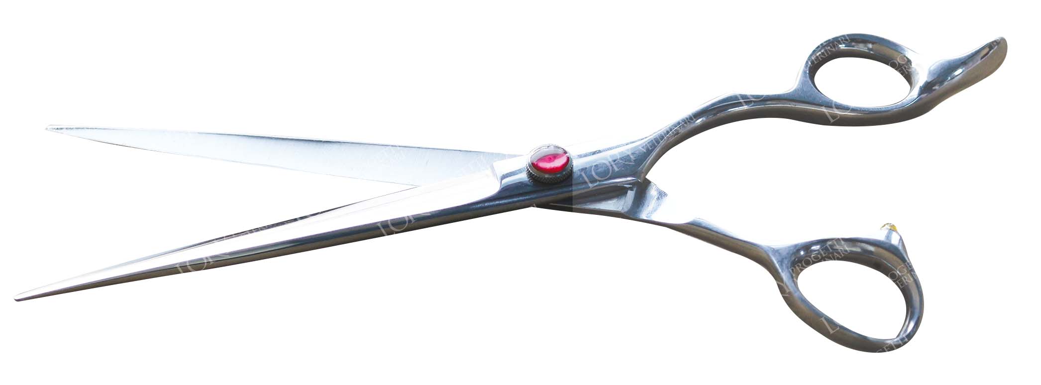 Narrow blade grooming scissors