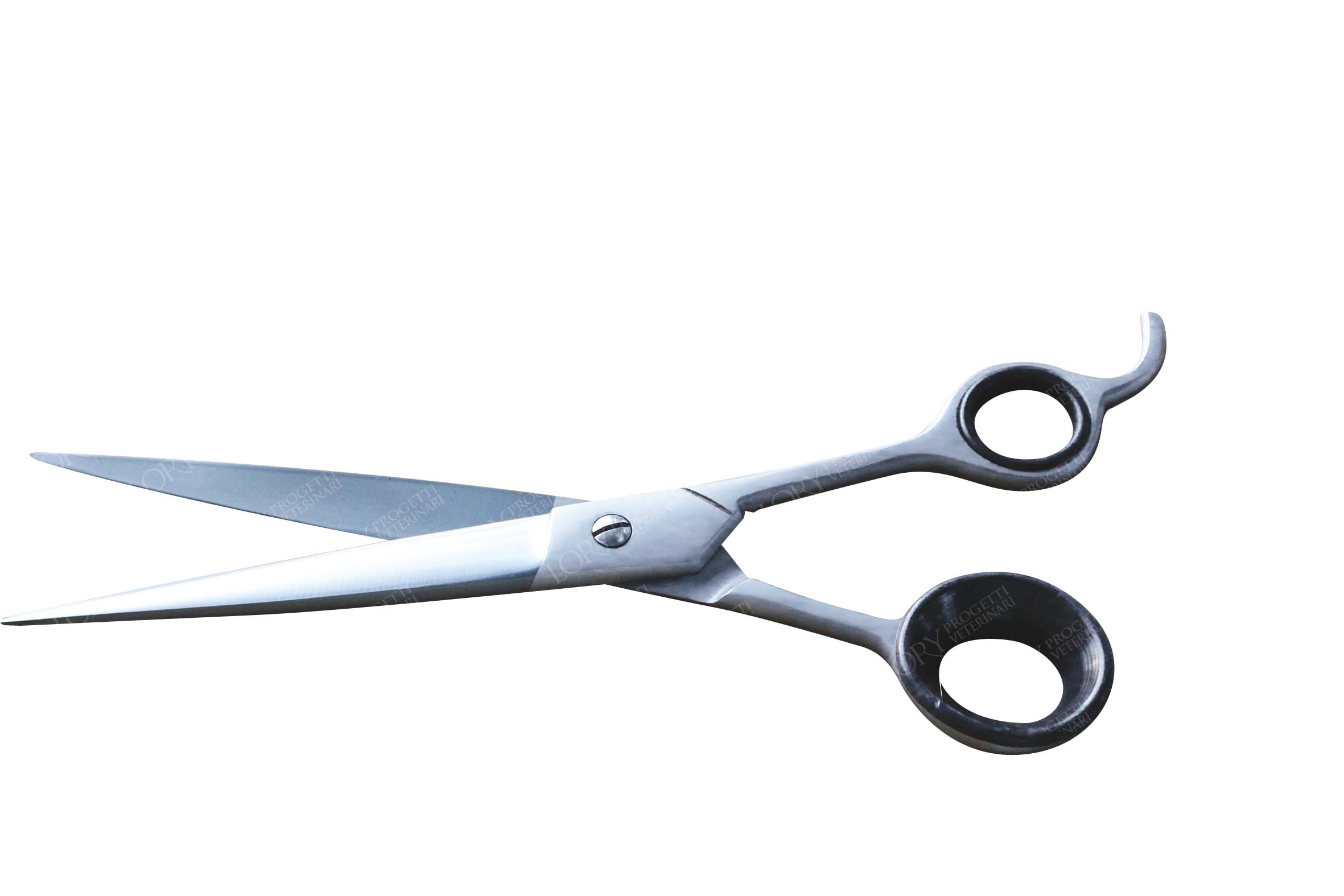 Wide blade grooming scissors