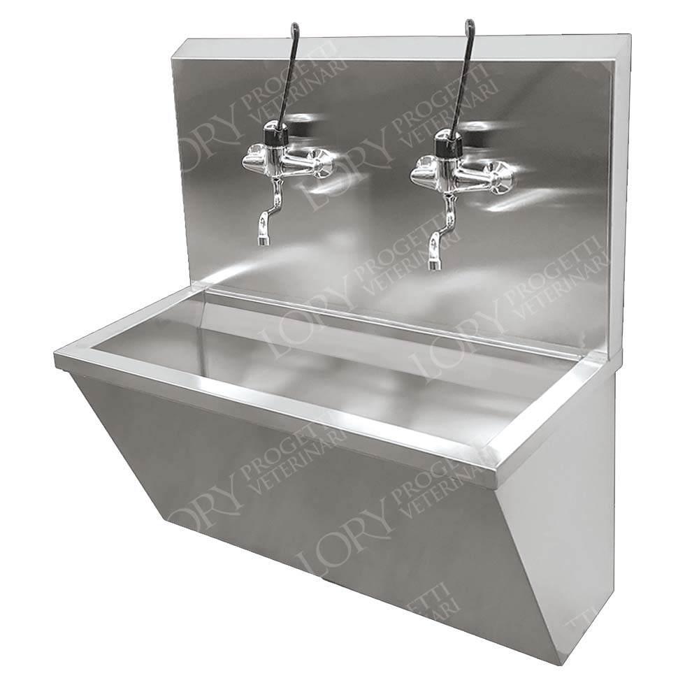 Two-channel clinical lever surgical sink
