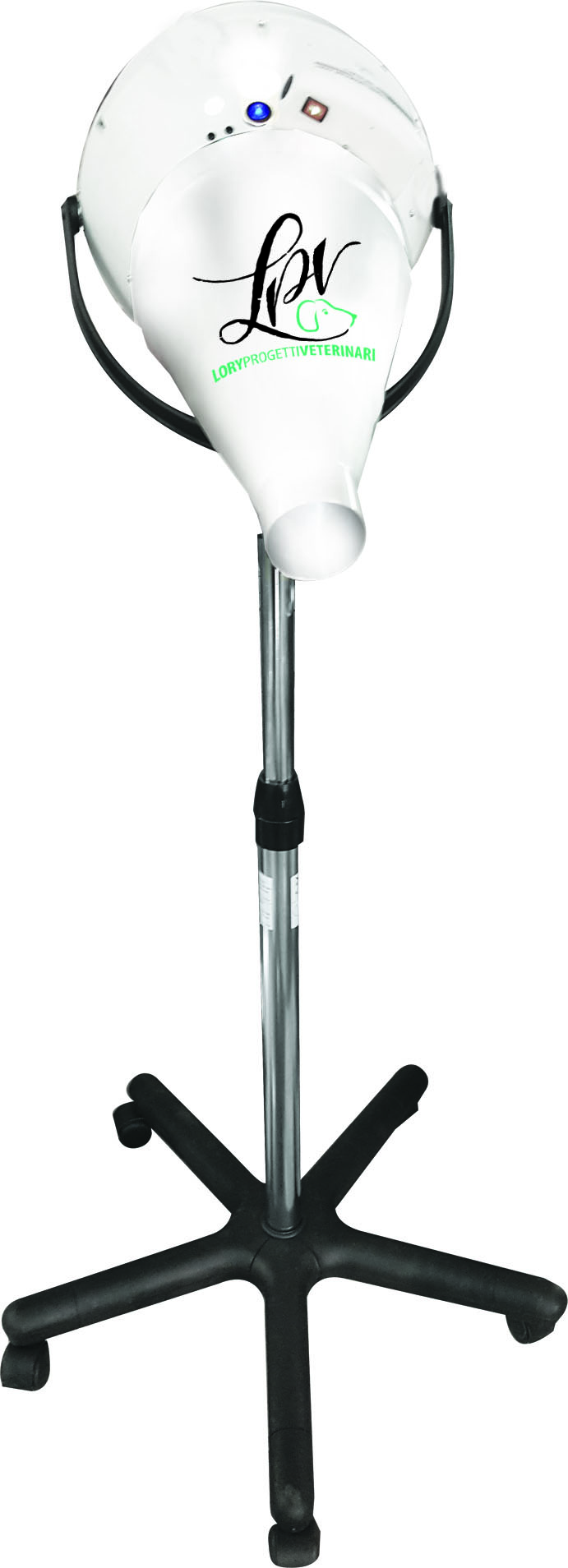 Professional hair dryer with stand on wheels