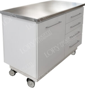Visiting table mod. Oslo on wheels