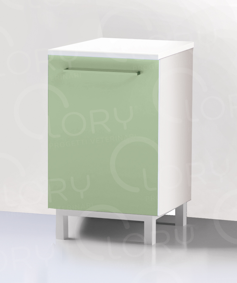 1-door cabinet on steel feet