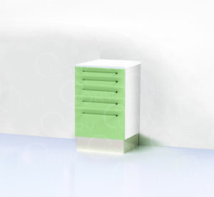 5-drawer cabinet on plinth