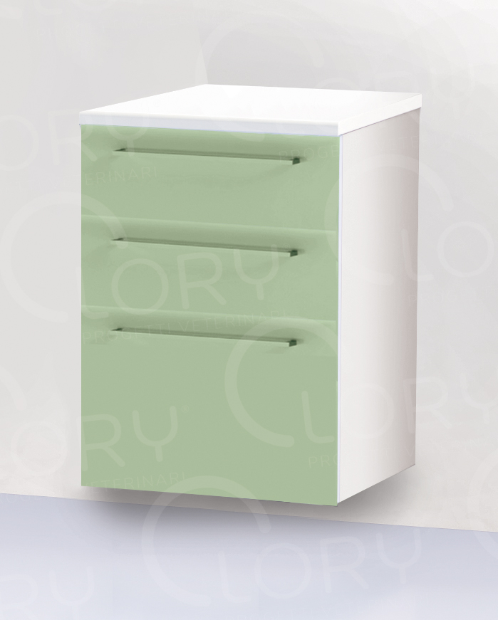 2-drawer and 1-door hanging cabinet