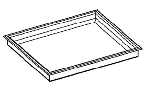 Vassoio per cassetti liscio H 4 cm