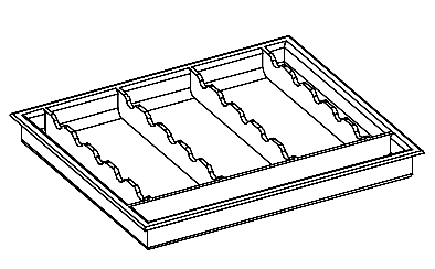 Instrument tray H 4 cm
