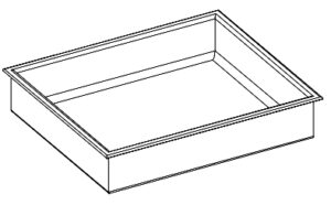 Vassoio per cassetti liscio H 8 cm