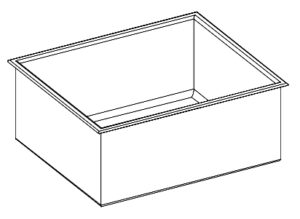 Vassoio per cassetti liscio H 8 cm