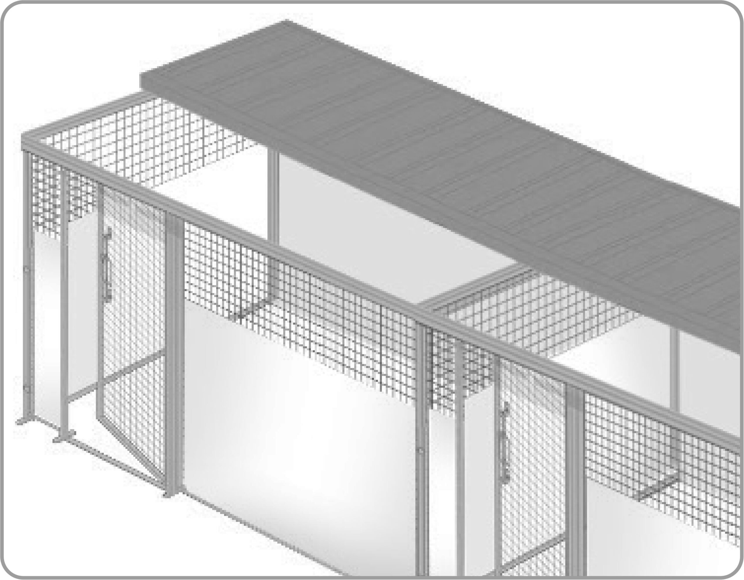 BOX CANI AFFIANCATO COPERTO PER META'
