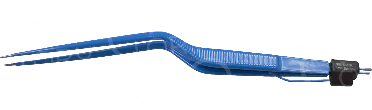 Pinza bipolare angolata