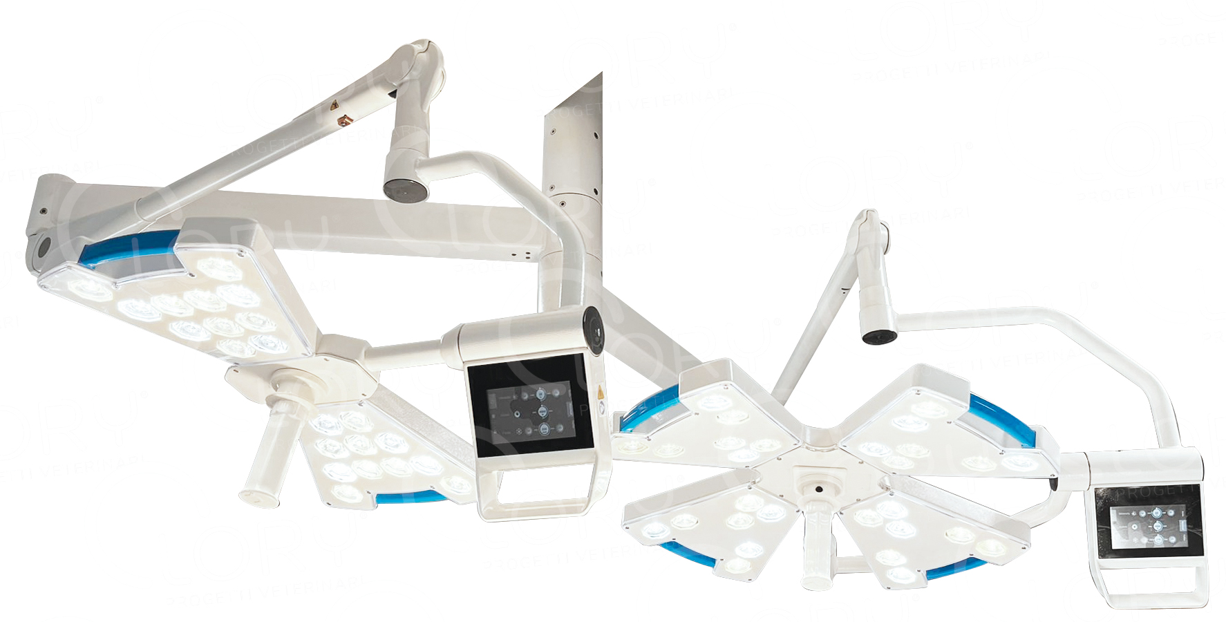 Lampada operatoria doppia 120.000+160.000 lux